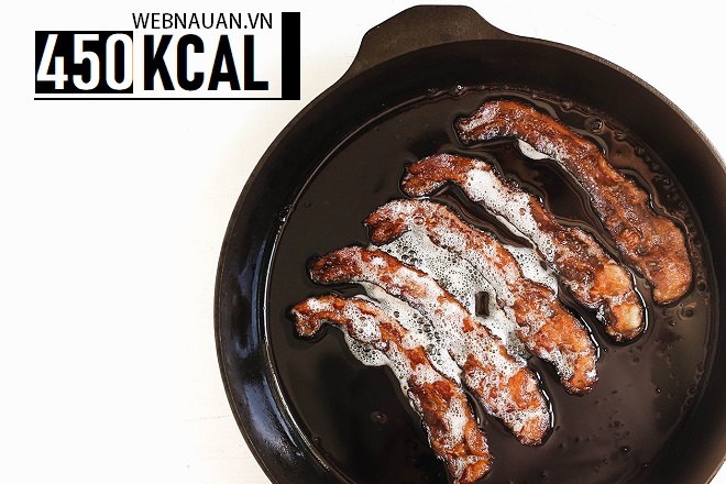 Thịt ba chỉ chiên giòn bao nhiêu calo?