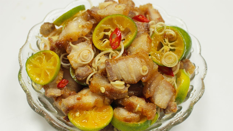 Ba rọi chiên sả lắc Bỏ túi ngay 10 món ngon từ thịt ba chỉ siêu hấp dẫn